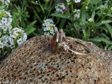 10k yellow & rose gold Art Deco carnelian estate ring