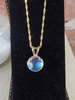 14k yellow gold cabochon necklace pendant charm