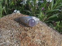 14k white gold Star Sapphire & Diamond estate ring