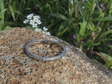18k white gold BELAIS estate floral flower wedding band - size 8