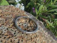 18k white gold BELAIS estate floral flower wedding band - size 8