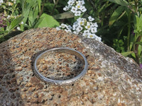 18k white gold BELAIS estate floral flower wedding band - size 8