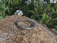 18k white gold BELAIS estate floral flower wedding band - size 8