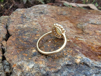 18ct gold two tone opal &  diamond antique ring - LONDON