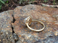 18ct gold two tone opal &  diamond antique ring - LONDON