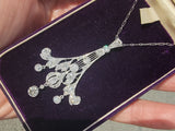 platinum c.1920's filigree Deco diamond necklace pendant