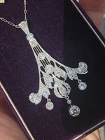 platinum c.1920's filigree Deco diamond necklace pendant