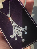 platinum c.1920's filigree Deco diamond necklace pendant
