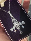 platinum c.1920's filigree Deco diamond necklace pendant