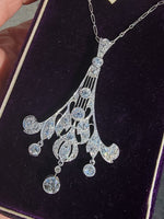 platinum c.1920's filigree Deco diamond necklace pendant