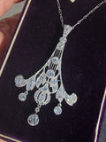 platinum c.1920's filigree Deco diamond necklace pendant