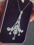 platinum c.1920's filigree Deco diamond necklace pendant
