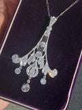 platinum c.1920's filigree Deco diamond necklace pendant