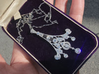 platinum c.1920's filigree Deco diamond necklace pendant