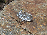 Platinum Diamond & Pearl estate Art Deco c.1920's glove shiel ring