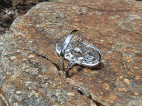 Platinum Diamond & Pearl estate Art Deco c.1920's glove shiel ring