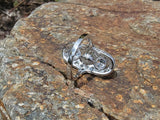 Platinum Diamond & Pearl estate Art Deco c.1920's glove shiel ring