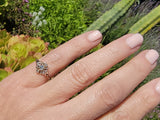 10k Victorian 5 old mine cut diamond antique ring