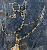 14k yellow gold golden hand diamond necklace pendant charm