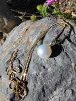 14k gold 10mm pearl necklace pendant