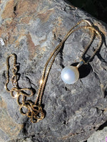 14k gold 10mm pearl necklace pendant