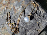 14k gold 10mm pearl necklace pendant