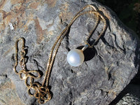 14k gold 10mm pearl necklace pendant