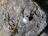 14k gold 10mm pearl necklace pendant